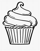 Cupcake Clipart Outline Cartoon Clipground Background sketch template