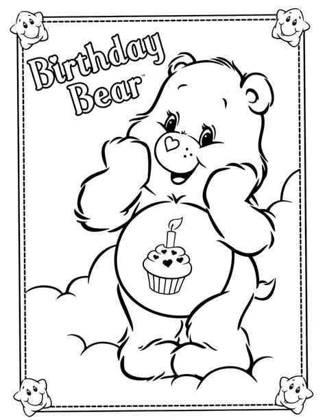 birthday bear coloring pages gbrgot