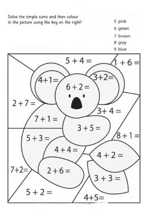 math coloring pages st grade