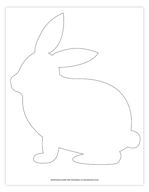 easter bunny template  printable bunny pattern pjs  paint