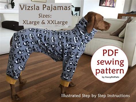 sewing pattern vizsla pajamas sizes xlarge  xxlarge