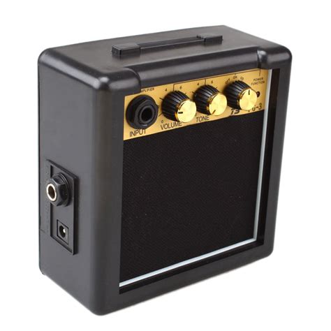 gt  portable mini electric guitar amplifier black  golden suitable  acoustic