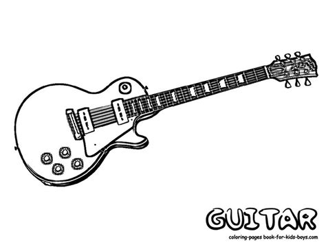 gritty guitar coloring   electric guitar instrument coloring