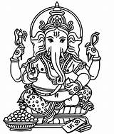 Ganesh Diwali Coloriage Malvorlagen sketch template