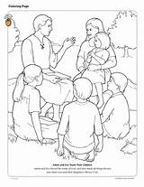 Coloring Pages Lds Helping Friend Others Children Adam Eve Jesus Kids Bible Color Joseph Smith Teach Forgiveness Games Printable Their sketch template