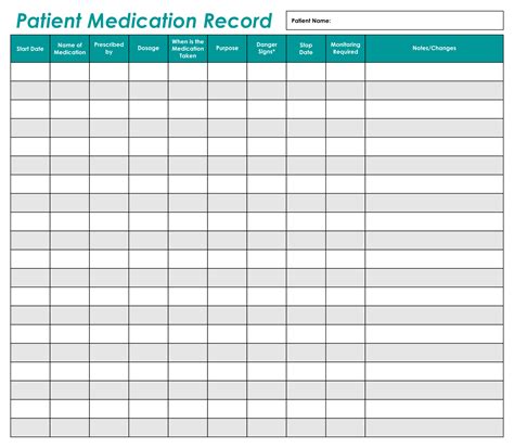 images  printable patient medication log sheet printable