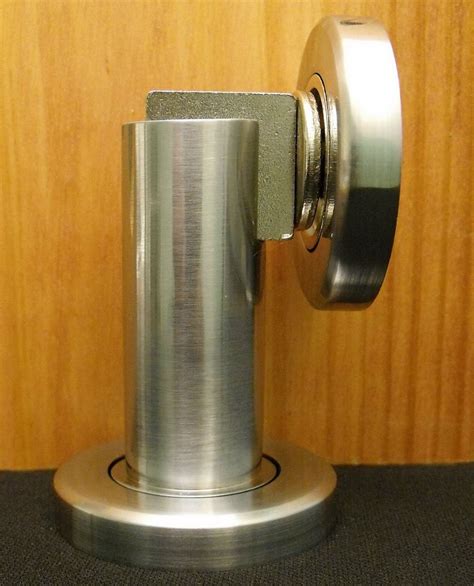 magnetic door stopper angle simple metal doorstop wall  floor mount heavy duty door holder