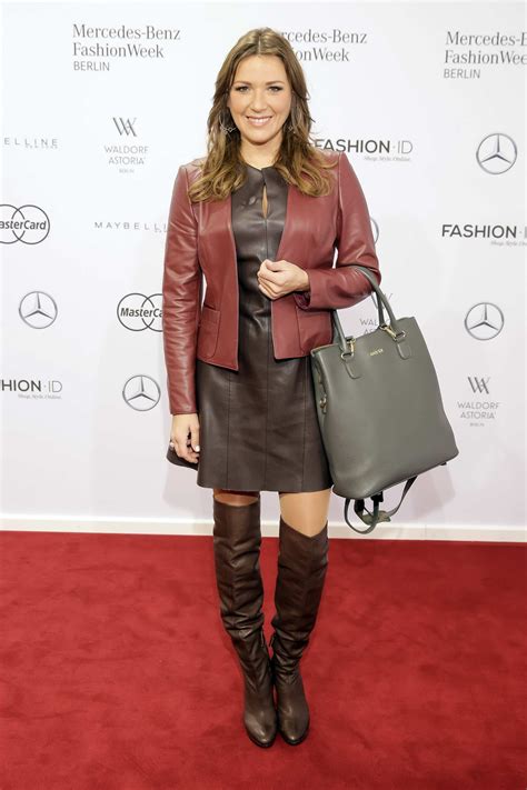 german celebs attend mercedes benz fashion week leather