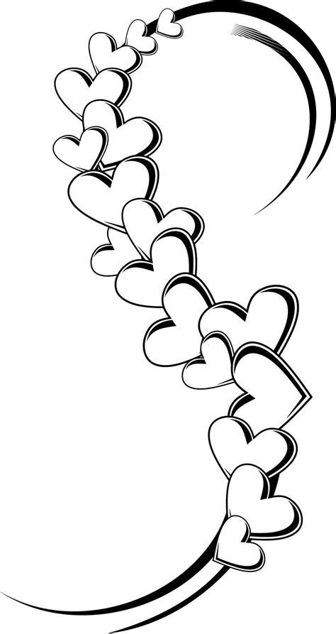 coloring pages   hearts tattoo designs coloring point
