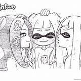 Splatoon Inkling Squid Nintendo sketch template