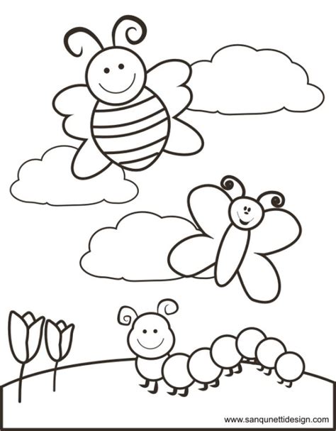springtime coloring page kindergarten coloring pages preschool