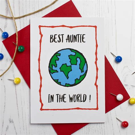 best auntie in the world card by adam regester design