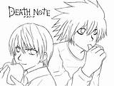 Death Note Pages Coloring Colouring Color Picolour Print Drawing Getcolorings sketch template