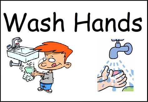hand wash signs printable clipart