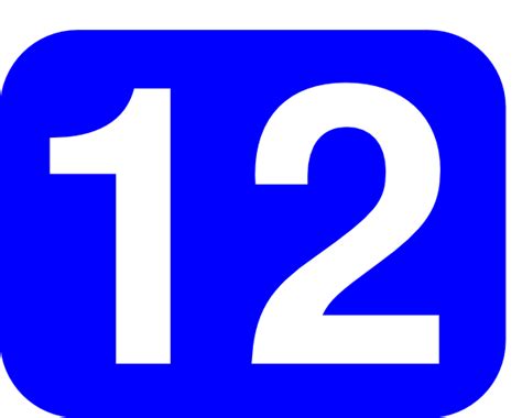 blue rounded rectangle with number 12 clip art at clker