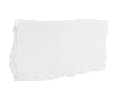 white ripped piece  paper isolated  transparent background png file