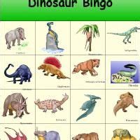 dinosaur bingo  summer activities  kids bingo printable
