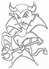 Demon Coloring Pages Demon2 sketch template