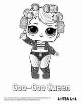 Lol Coloring Pages Surprise Goo Queen Dolls Series Pop Lotta Confetti Kids Doll Printable Baby Crafts Color Colouring Boss sketch template