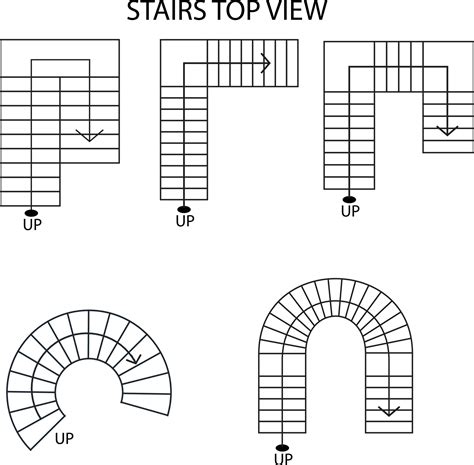 floor plan stairs vector art icons  graphics