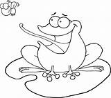Frog Coloring Pages Printable Frogs Drawing Fly Catching Clipart Color Froggy Leap Insects Dressed Gets Coqui Bug Clip Colouring Insect sketch template