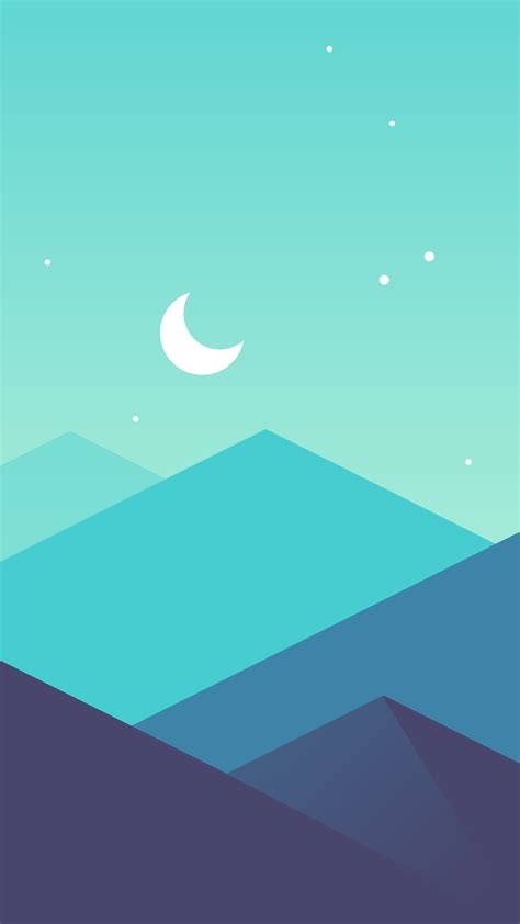 minimal mountains moon iphone wallpaper iphone wallpapers