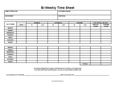 printable time sheet