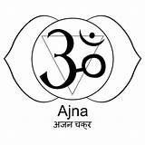 Ajna Chakra Symbol Vector Illustrations Drawing Clip sketch template