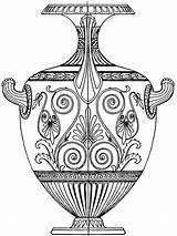 Greek Vase Template Ancient Hydria Coloring Da Vasi Clipart Templates Google Pot Vaso Designs Clip Grecia Water Arte Etc Di sketch template