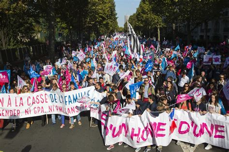 Paris Tens Of Thousands March In Paris Against Same Sex