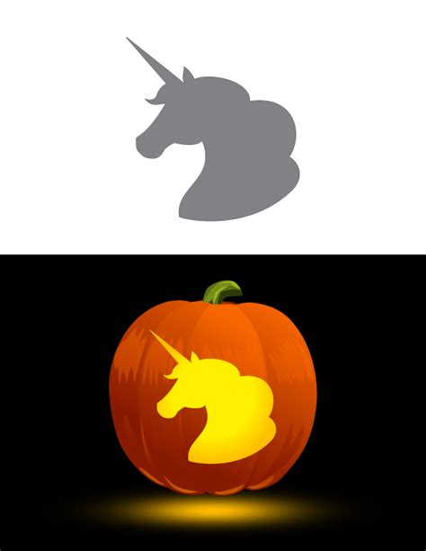 unicorn template  pumpkin