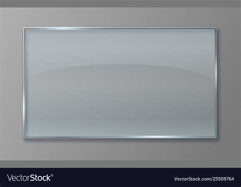 transparent glass panel clear plastic sheet vector image