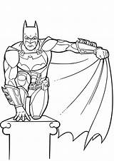 Batman Coloring Pages Printable Dc Comics Print Cape Easy His Color Cartoon sketch template