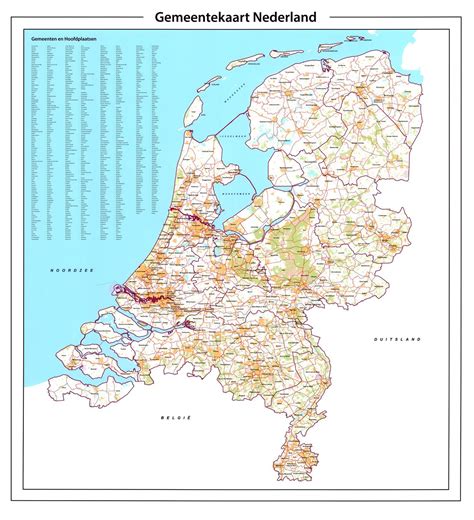koop gemeentekaart van nederland  voordelig  bij commee