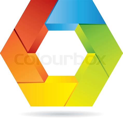 hexagon template stock vector colourbox
