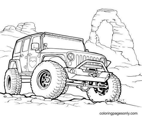 jeep coloring pages  printable coloring pages