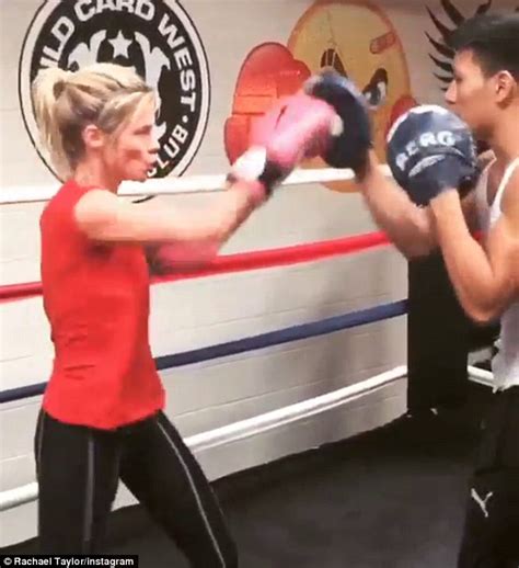 Rachael Taylor Shows Off Her Boxing Skills As She Punches And Dodges