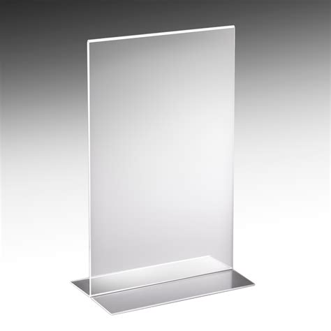 acrylic sign holder bottom load portrait    pack