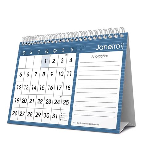 calendario de mesa case azul spiral brf