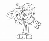 Coloring Pages Knuckles Echidna Rouge Amy Colouring Sonic Color Printable Rose Super Knouge Lineart Hedgehog Collab Choose Board Amigos Friends sketch template