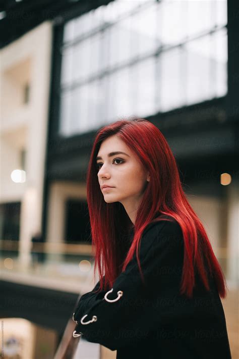 teen girl with red hair by alexey kuzma stocksy united
