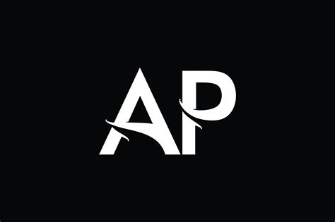 ap monogram logo design  vectorseller thehungryjpeg