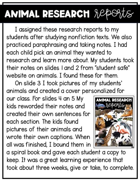 animal research report  grade  grade  grade