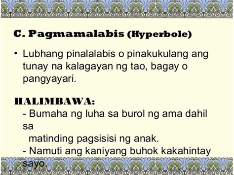 halimbawa ng pagmamalabis pangungusap dehalimba