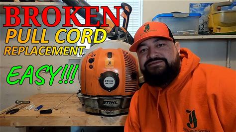 replace  pull cord   blower easy youtube