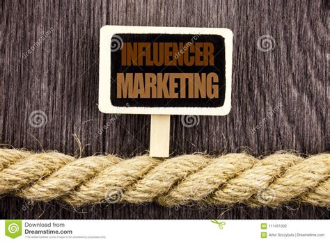 conceptual writing text showing influancer marketing