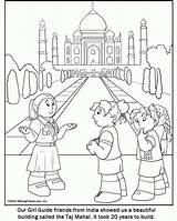 Coloring India Colouring Pages Girl Guide Indian Thinking Sheets Scout Taj Color Mahal Guides Printable Scouts Girls Makingfriends Kids Gurdwara sketch template