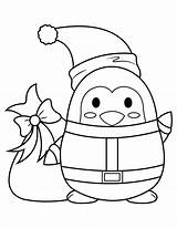 Coloring Penguin Christmas Toys Bag Pages Printable Pdf Comments sketch template