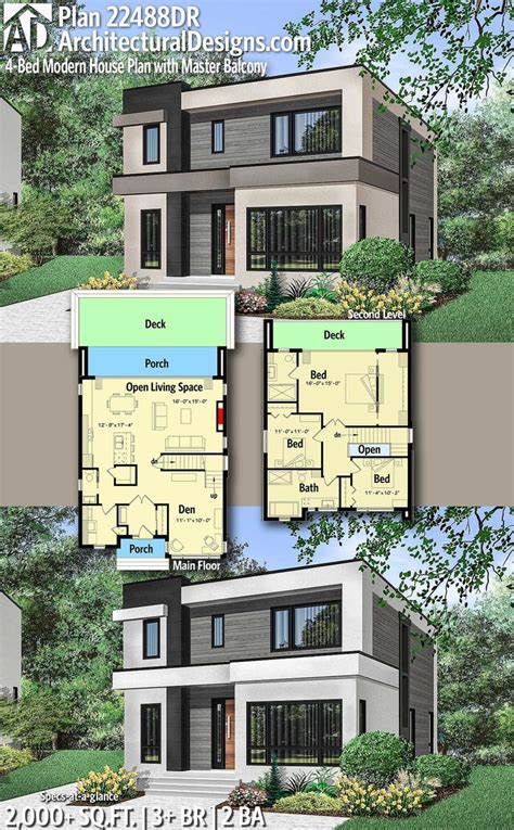 modern house plans architectural designs modern home plan dr    bedrooms
