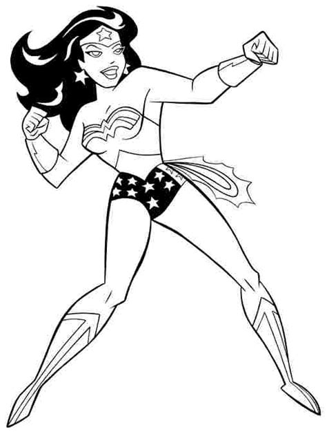 woman  superheroes  printable coloring pages